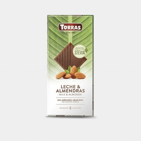 STEVIA CHOC LECHE ALMENDRA 125GR S/A S/G