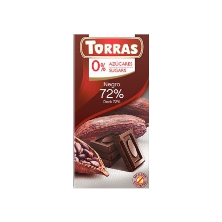 CHOCOLATE 72% CACAO 75GR S/A S/G
