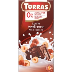 CHOCOLATE LECHE/AVELL. 75GR S/A S/G